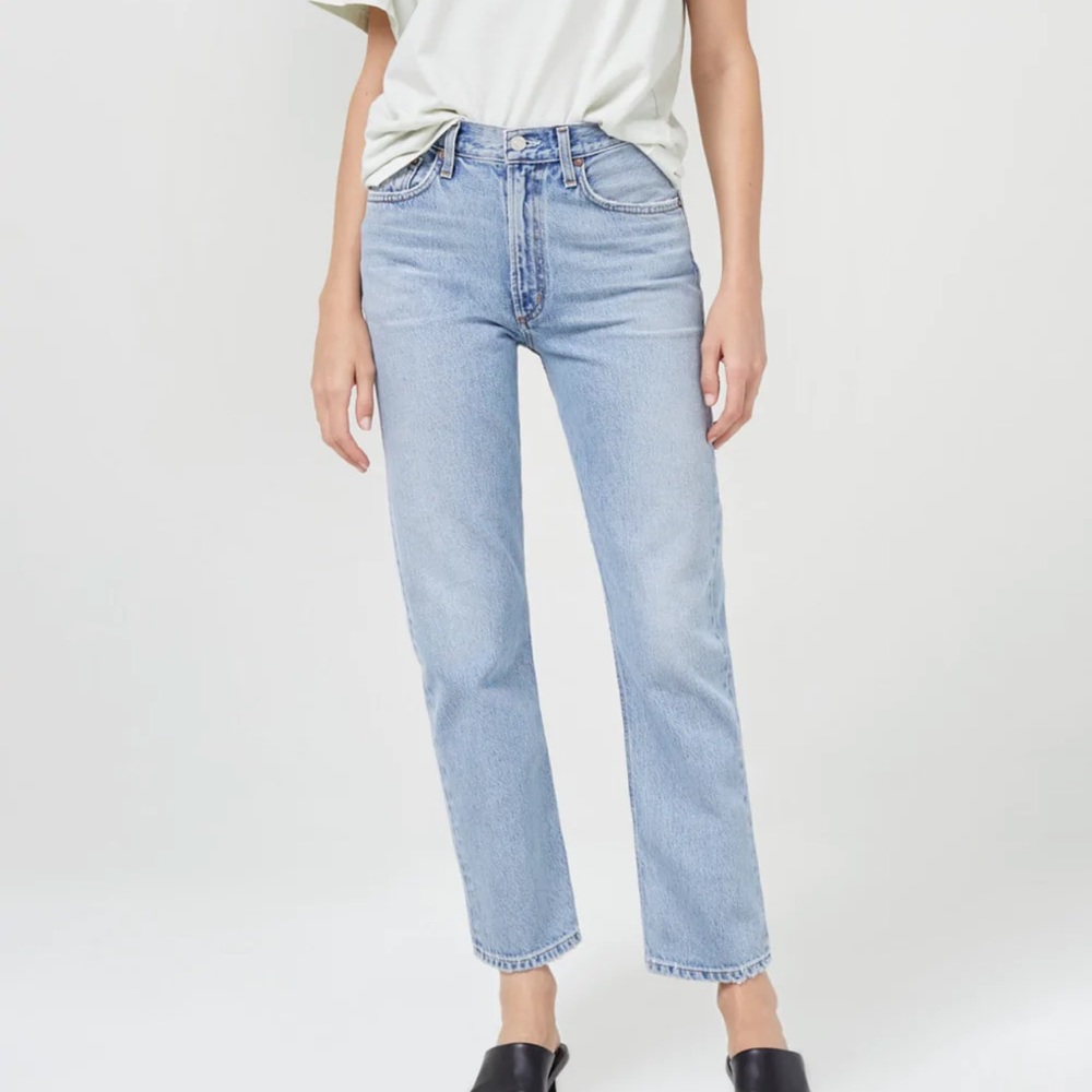 Agolde Mia Mid Rise Straight Jean